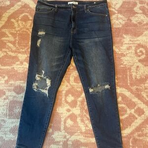 Blue Skinny Distressed KanCan Jeans